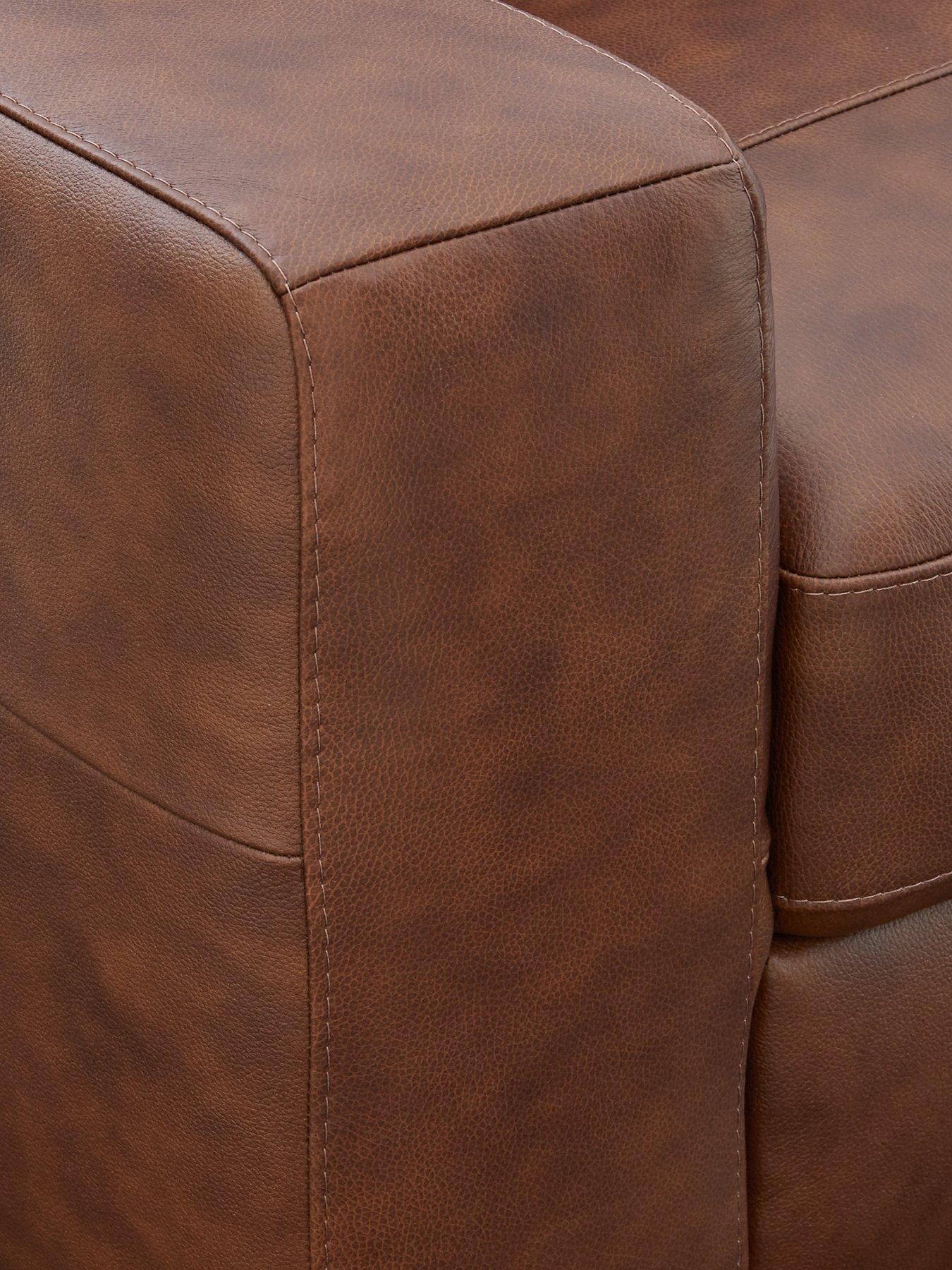 Image 4 of 5 of Very Home Hampshire Italian Leather Left Hand 3 Seater Chaise&nbsp;- FSC&reg; Certified
