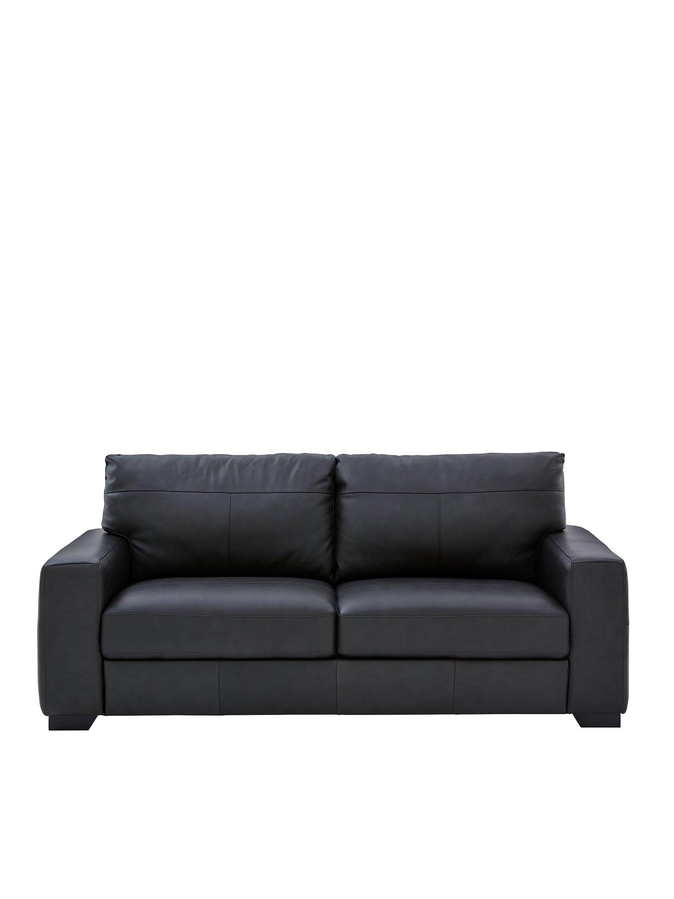 Image of Very Home Hampshire 3 Seater Premium Leather Sofa - FSC Certified