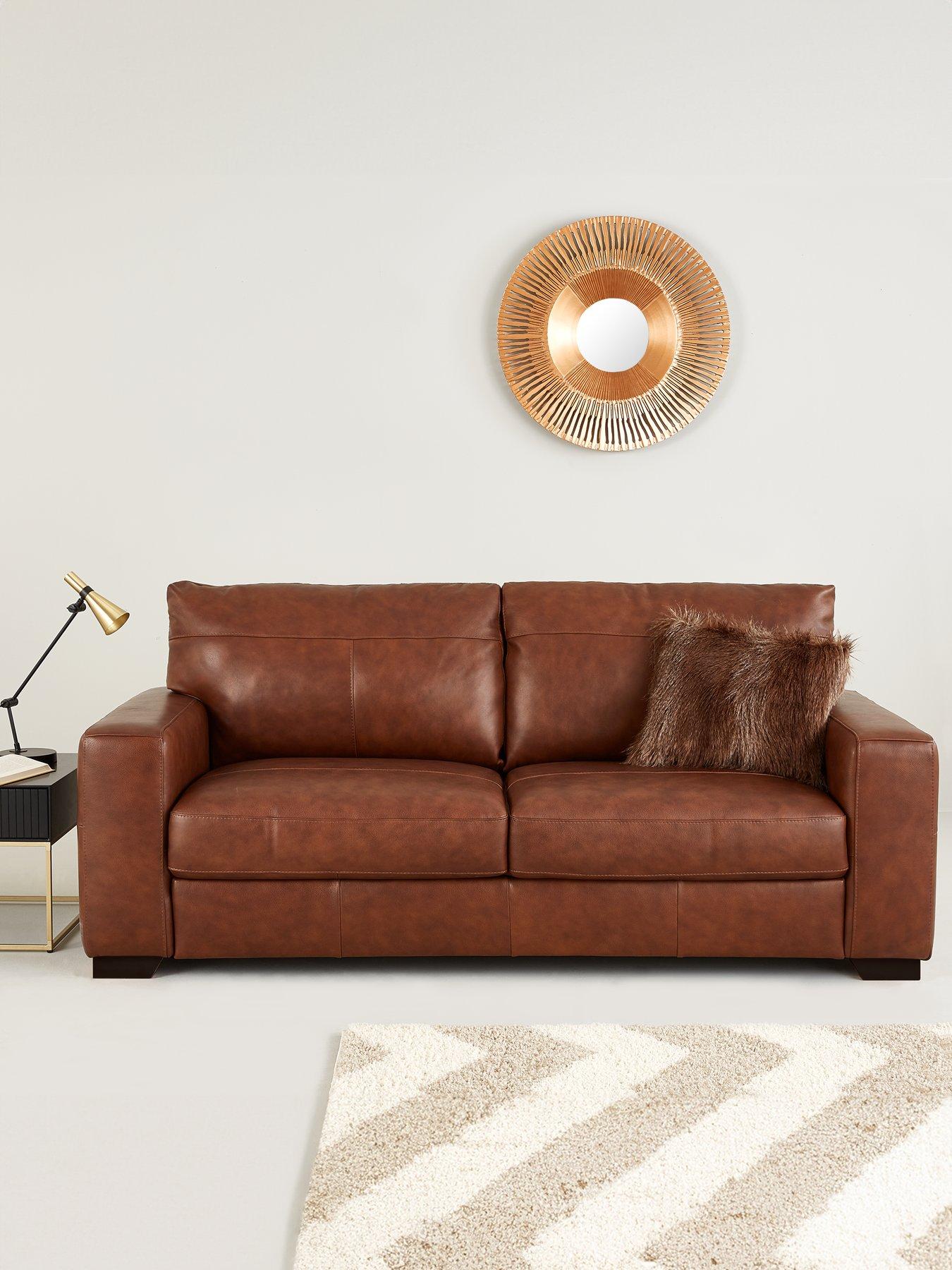 undefined Hampshire 3 Seater Premium Leather Sofa - FSC Certified