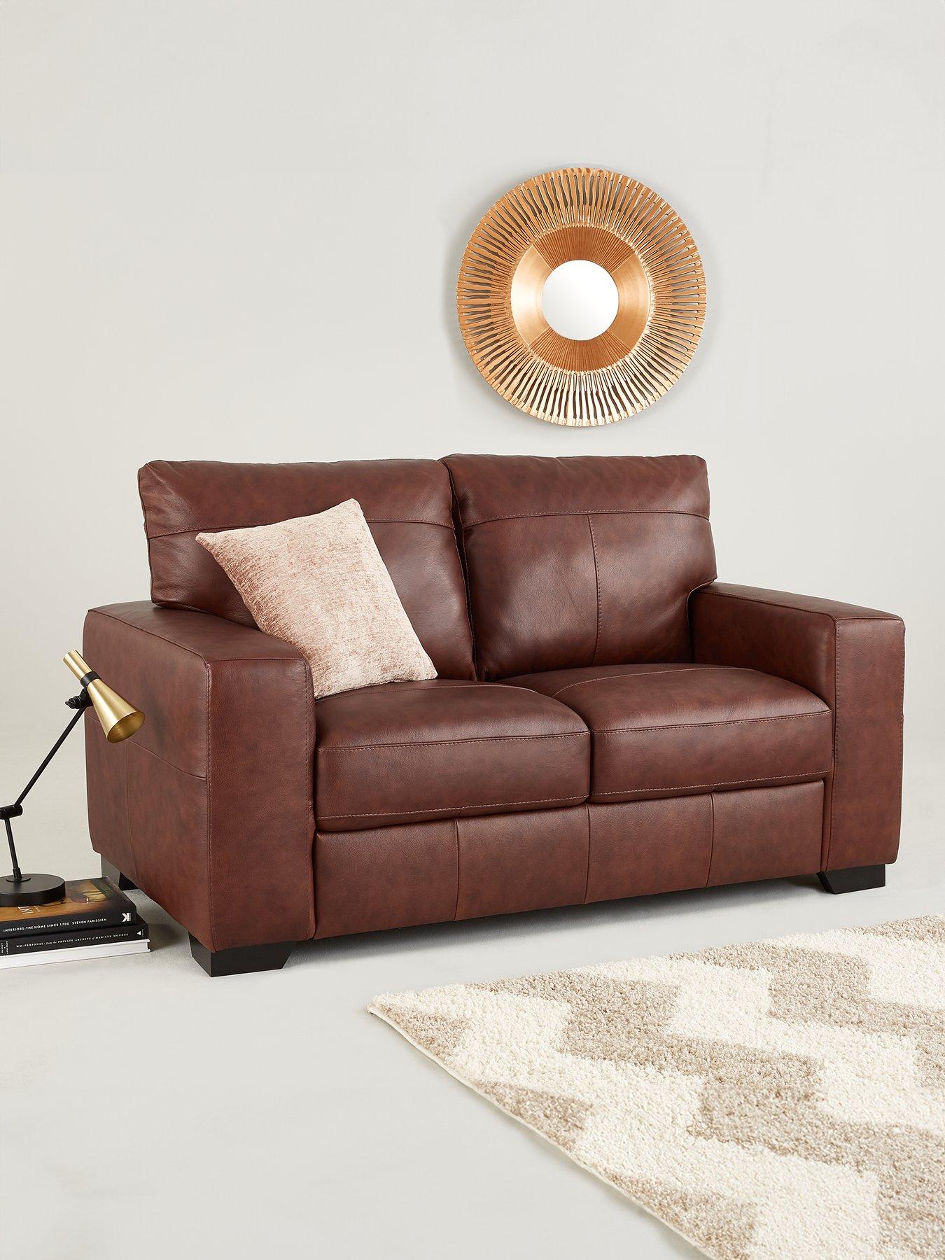 The Very Collection Hampshire Italian Leather 2 Seater Sofa - FSC® Certified