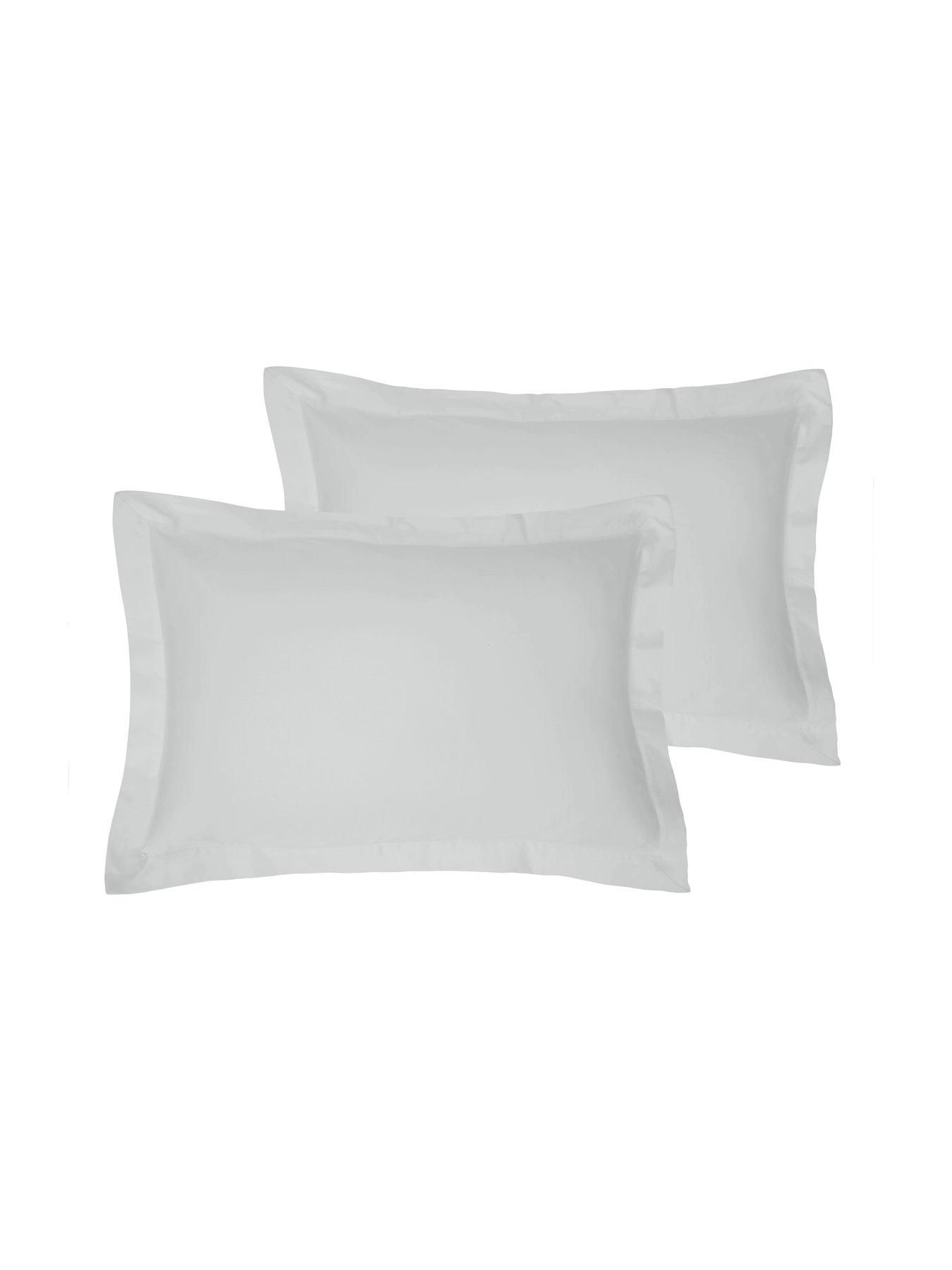 Image of Very Home Luxury Soft Touch 600 Thread Count 100% Cotton Sateen Oxford Pillowcases (Pair)
