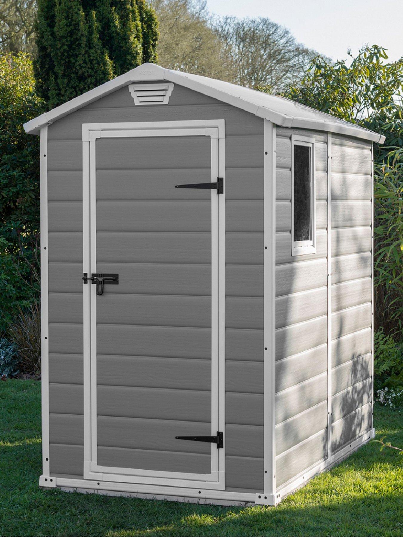 Image 1 of 7 of Keter 4x6&nbsp;ft&nbsp;Apex Manor Resin Garden Shed
