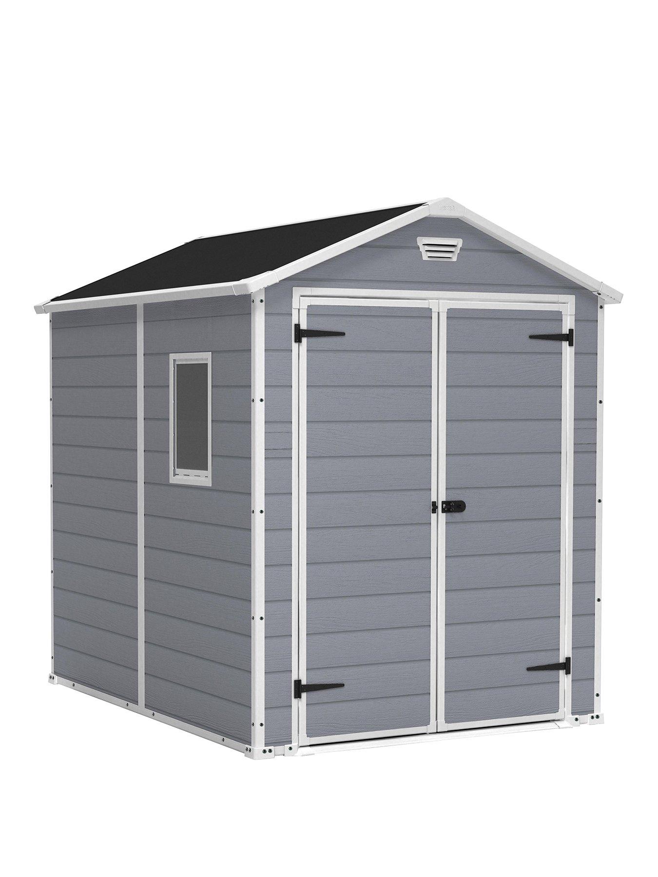 Keter 6x8 ft Apex Manor Resin Garden Shed Very Ireland