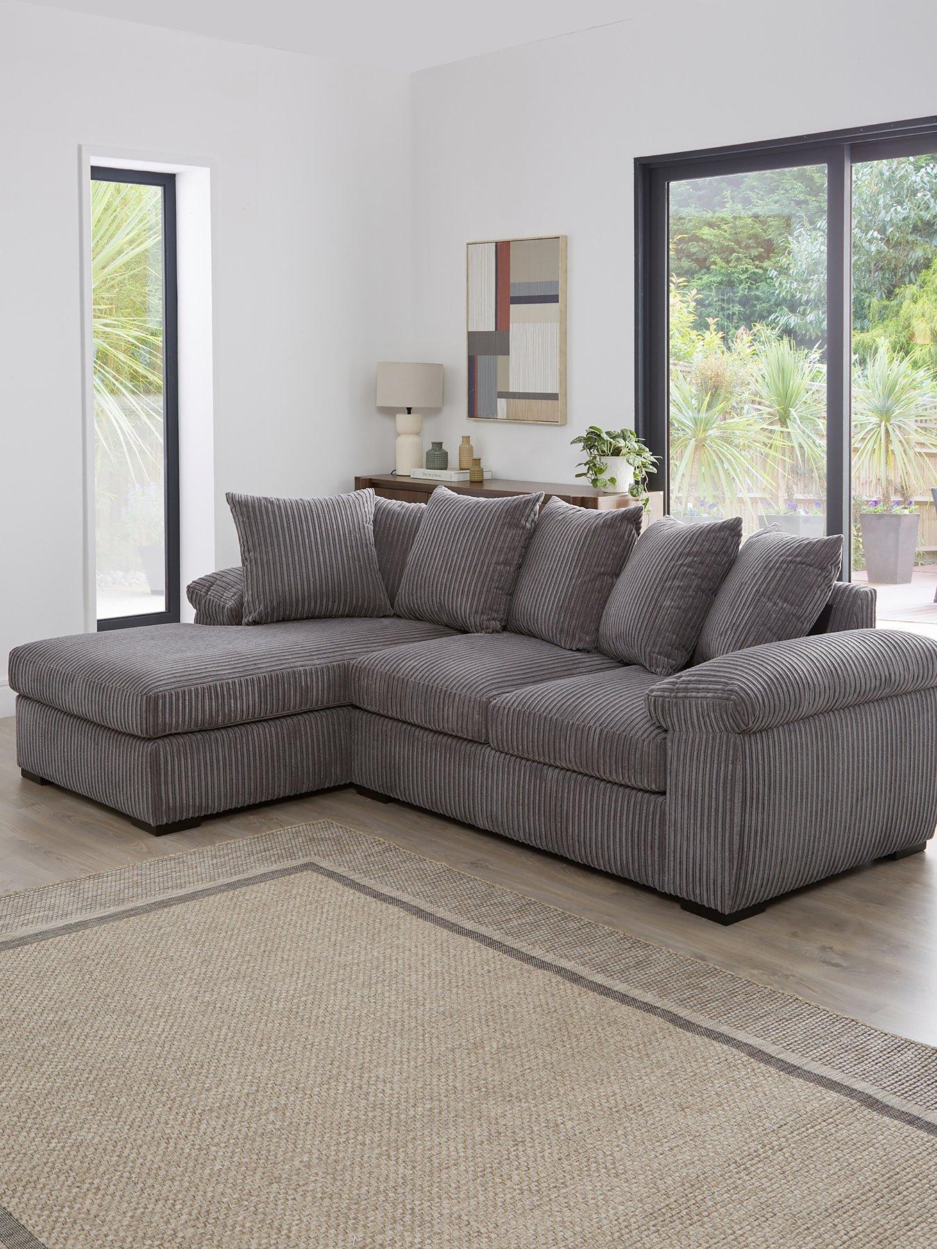 Image 1 of 7 of Very Home Amalfi Left Hand Scatter Back Fabric 3 Seater Chaise Sofa - FSC&reg; Certified