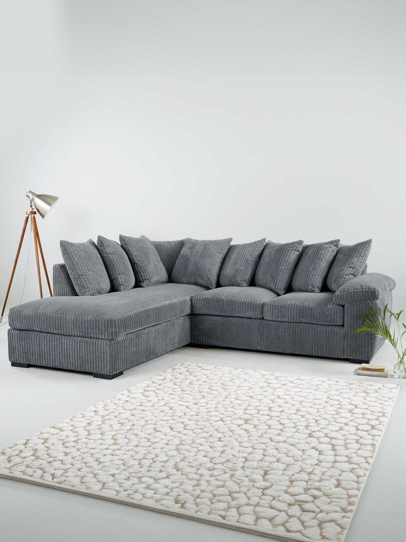 The Very Collection Amalfi Left Hand Scatter Back Fabric Corner Chaise Sofa - FSC® Certified