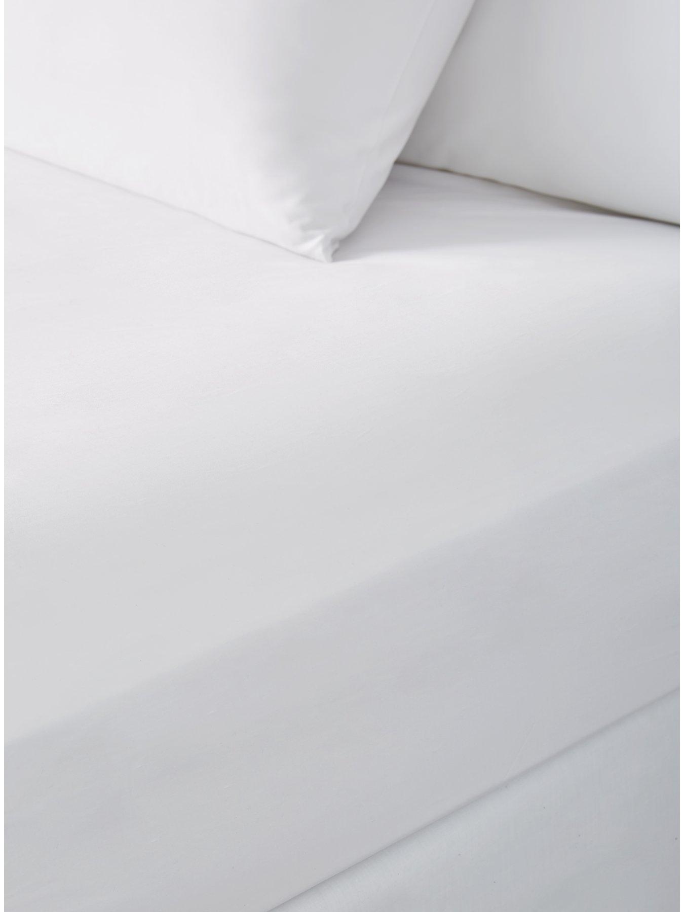 Very Home Luxury Soft Touch 600 Thread Count 100% Cotton Sateen 32cm Deep Fitted Sheet