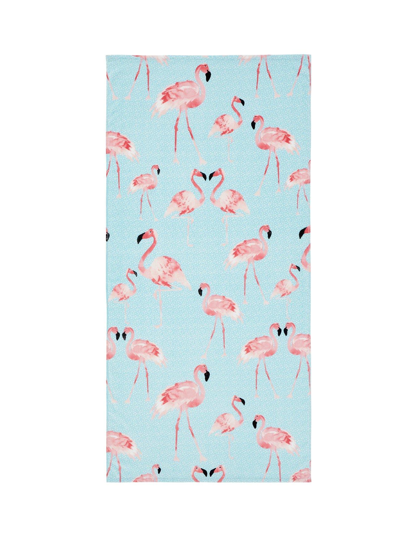 Image 1 of 2 of Catherine Lansfield Flamingo Beach Towel