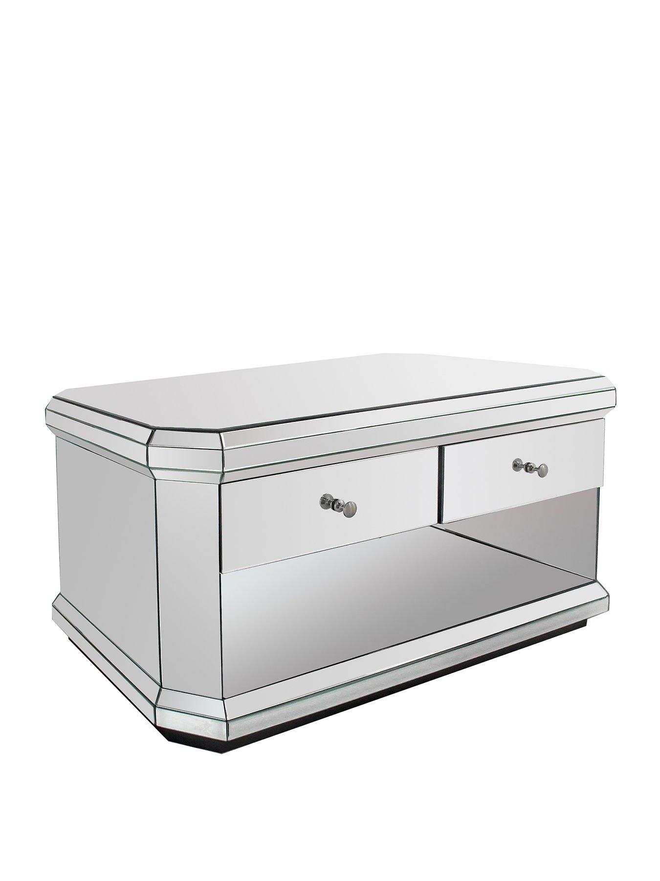 Image 3 of 6 of The Very Collection Plinth Mirrored Ready Assembled Storage Coffee Table&nbsp;- FSC&reg; Certified
