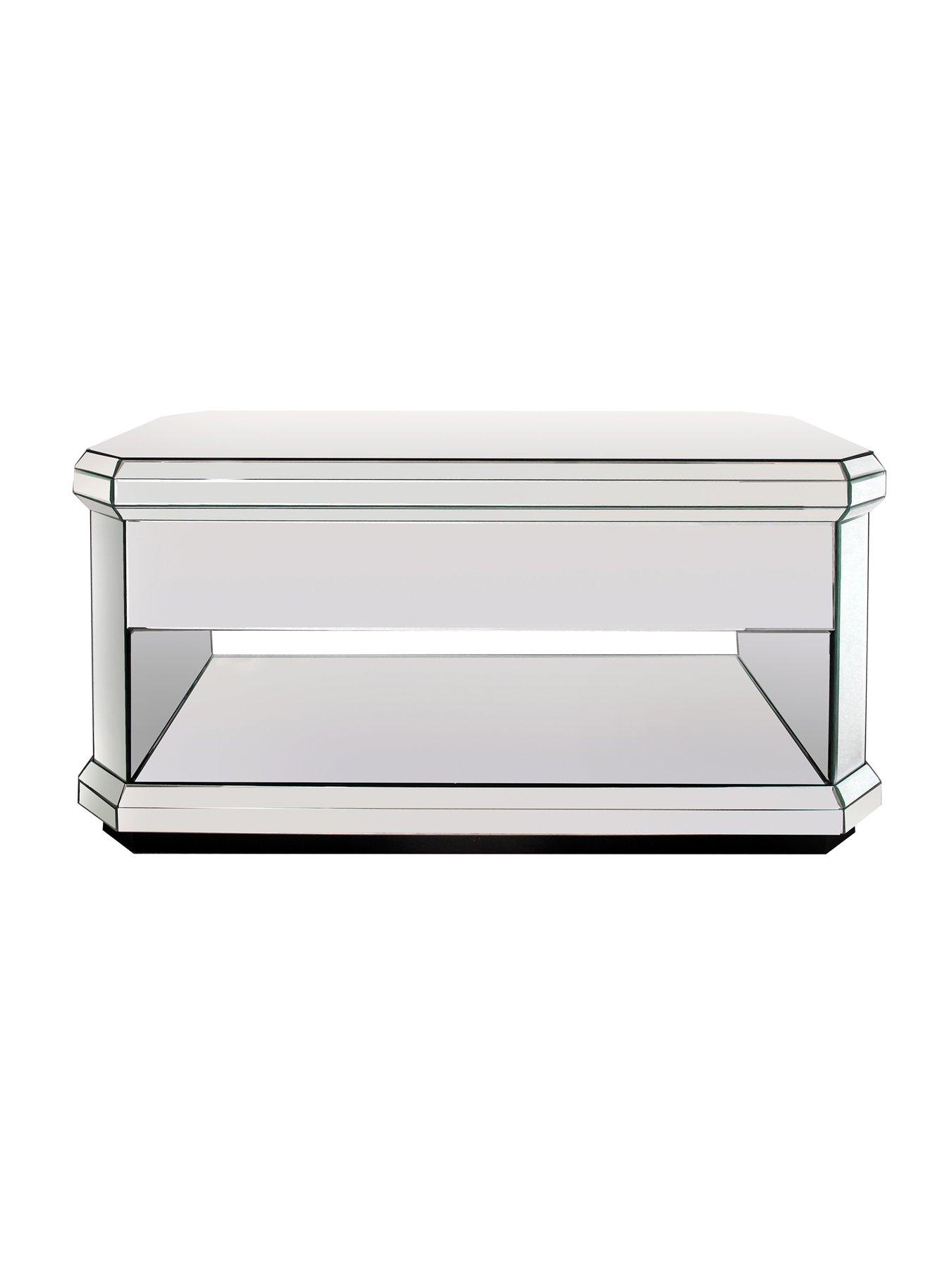 Image 4 of 6 of The Very Collection Plinth Mirrored Ready Assembled Storage Coffee Table&nbsp;- FSC&reg; Certified
