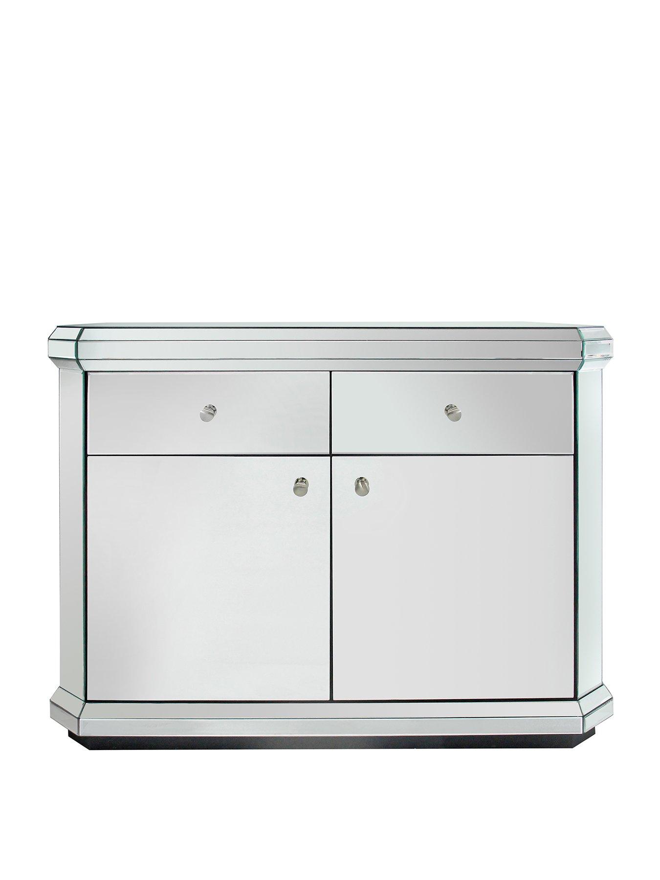 Image 2 of 6 of The Very Collection Plinth Mirrored Ready Assembled Compact Sideboard - FSC&reg; Certified