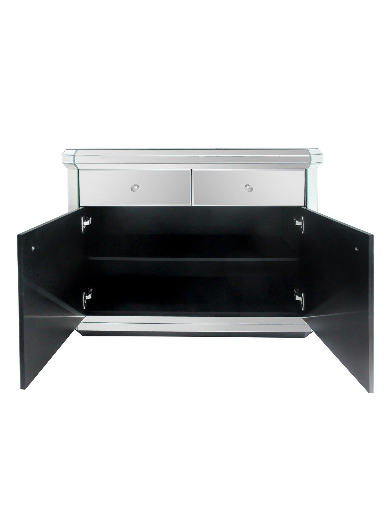 Image 4 of 6 of The Very Collection Plinth Mirrored Ready Assembled Compact Sideboard - FSC&reg; Certified
