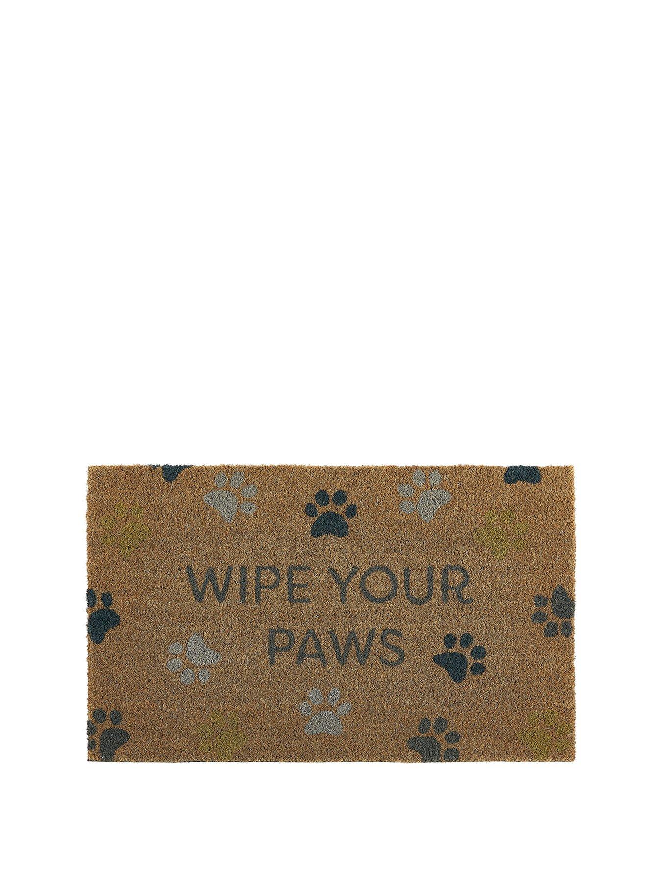 undefined Wipe Your Paws Coir Doormat - Natural