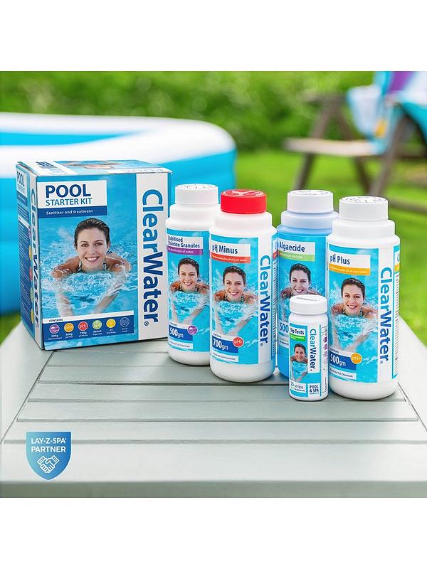 Bestway Clearwater Pool Starter Kit Swimming Water Treatment Chemicals Chlorine Granules 5031470057381 