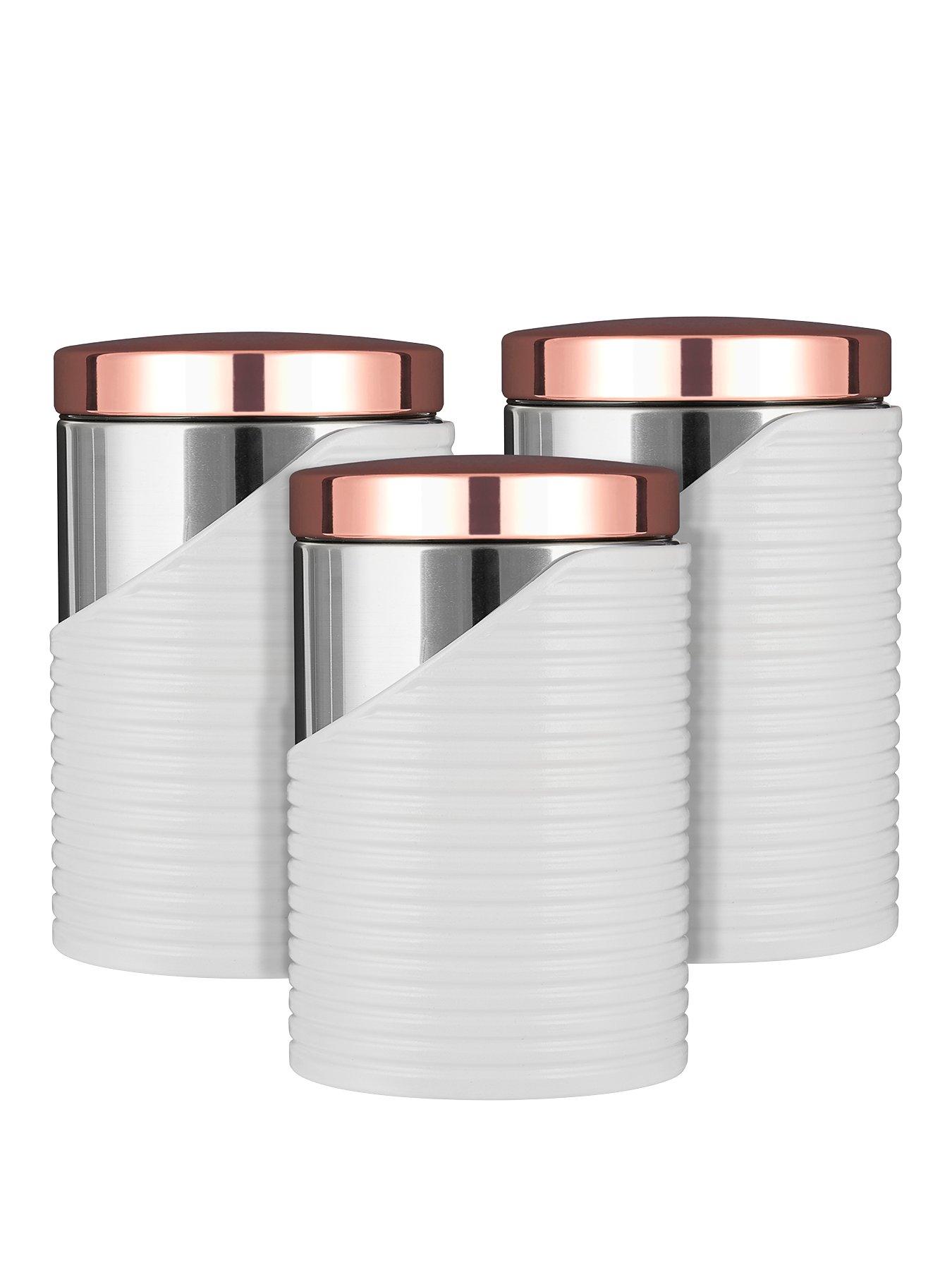 Image 1 of 4 of Tower Linear Set of 3 Storage Canisters