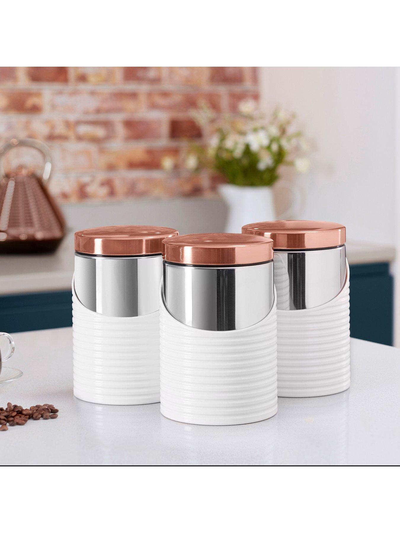 Image 4 of 4 of Tower Linear Set of 3 Storage Canisters