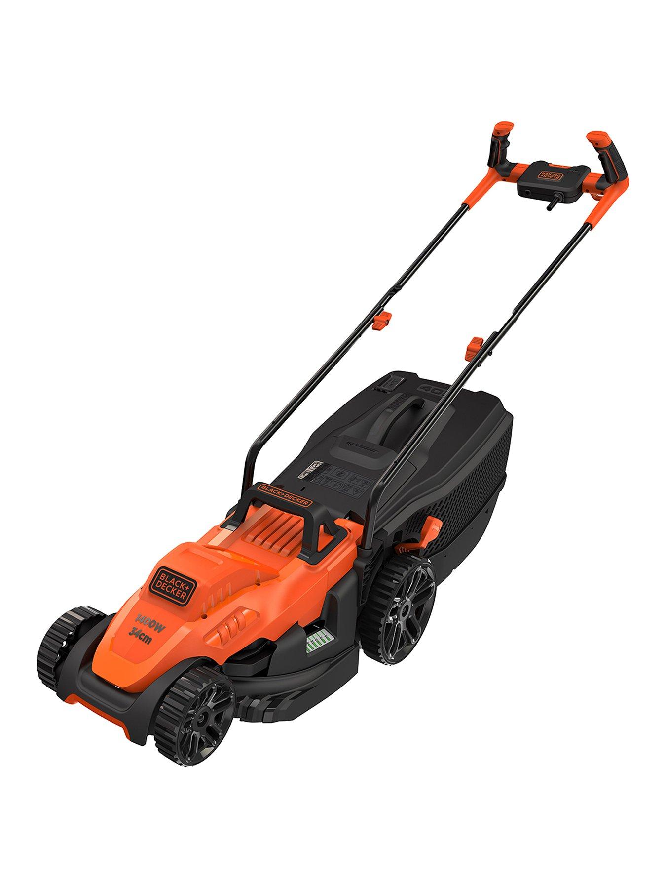 Black & Decker 1400W 34 cm Lawnmower with Bike Handle Controls