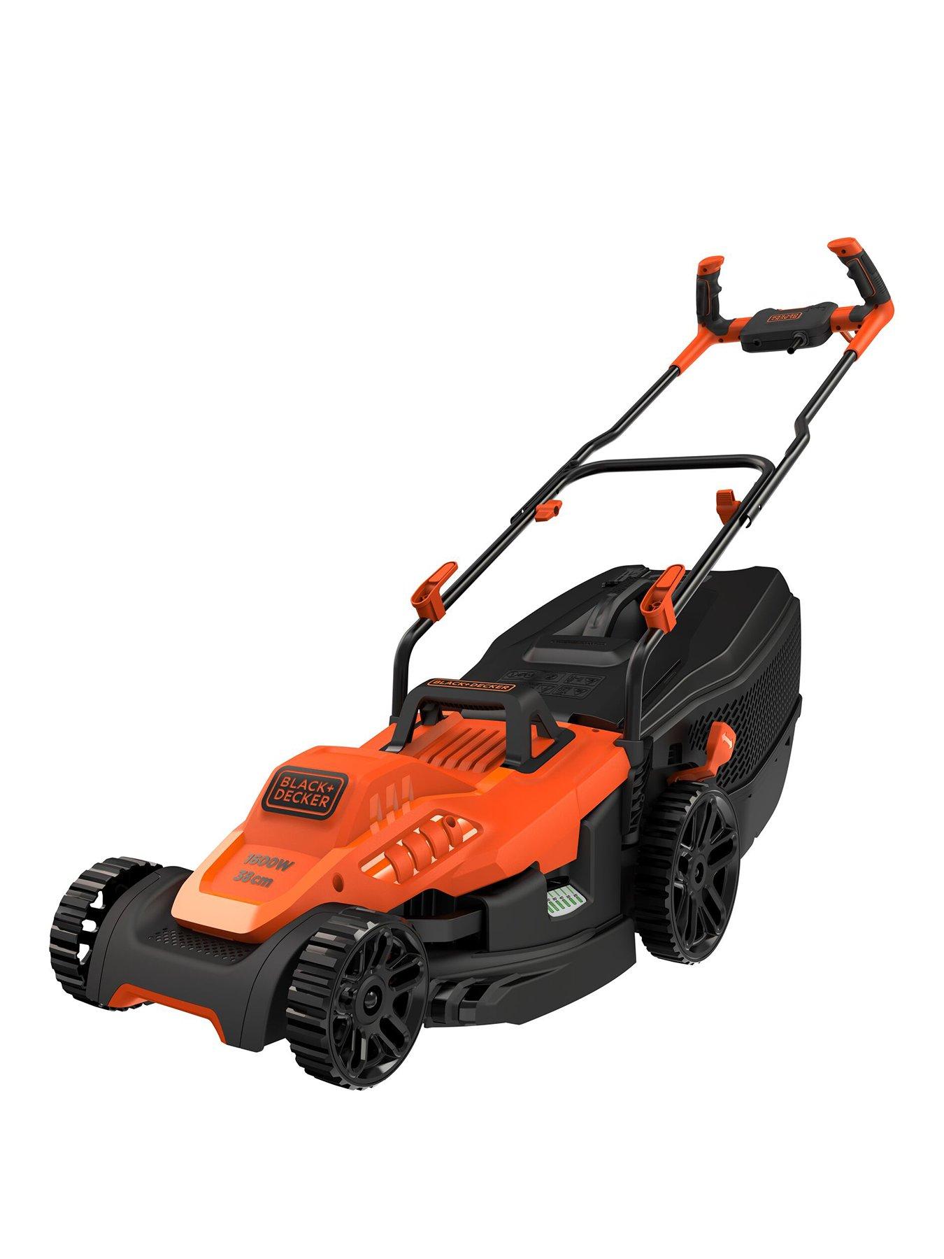 Image 1 of 6 of Black & Decker 1600-watt&nbsp;38cm Lawnmower with Bike Handle Controls