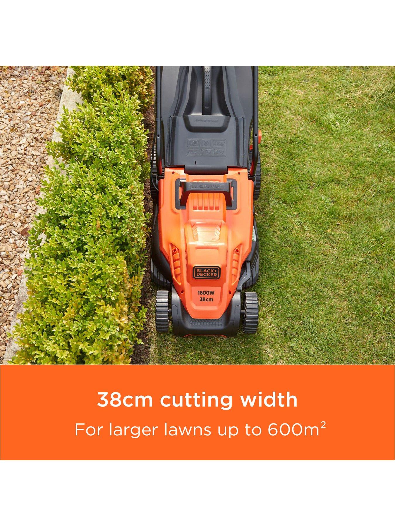 Image 2 of 6 of Black & Decker 1600-watt&nbsp;38cm Lawnmower with Bike Handle Controls