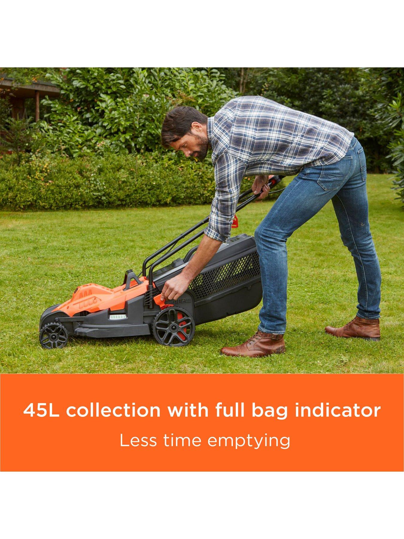 Image 5 of 6 of Black & Decker 1600-watt&nbsp;38cm Lawnmower with Bike Handle Controls