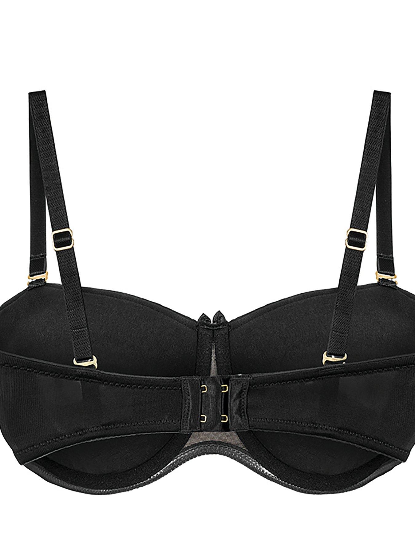 Charnos Superfit Lace Padded Strapless Bra - Black/Nude