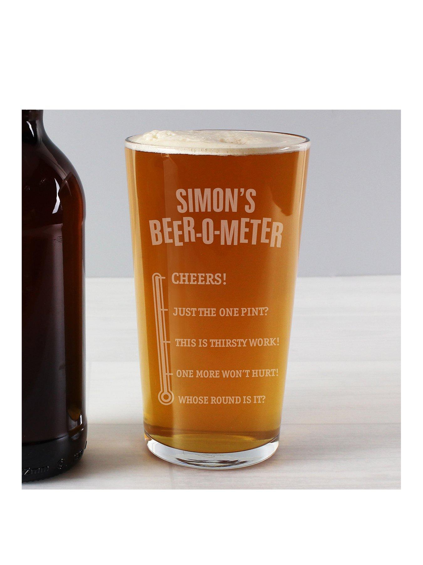 Image of The Personalised Memento Company Beer-O-Meter Pint Glass