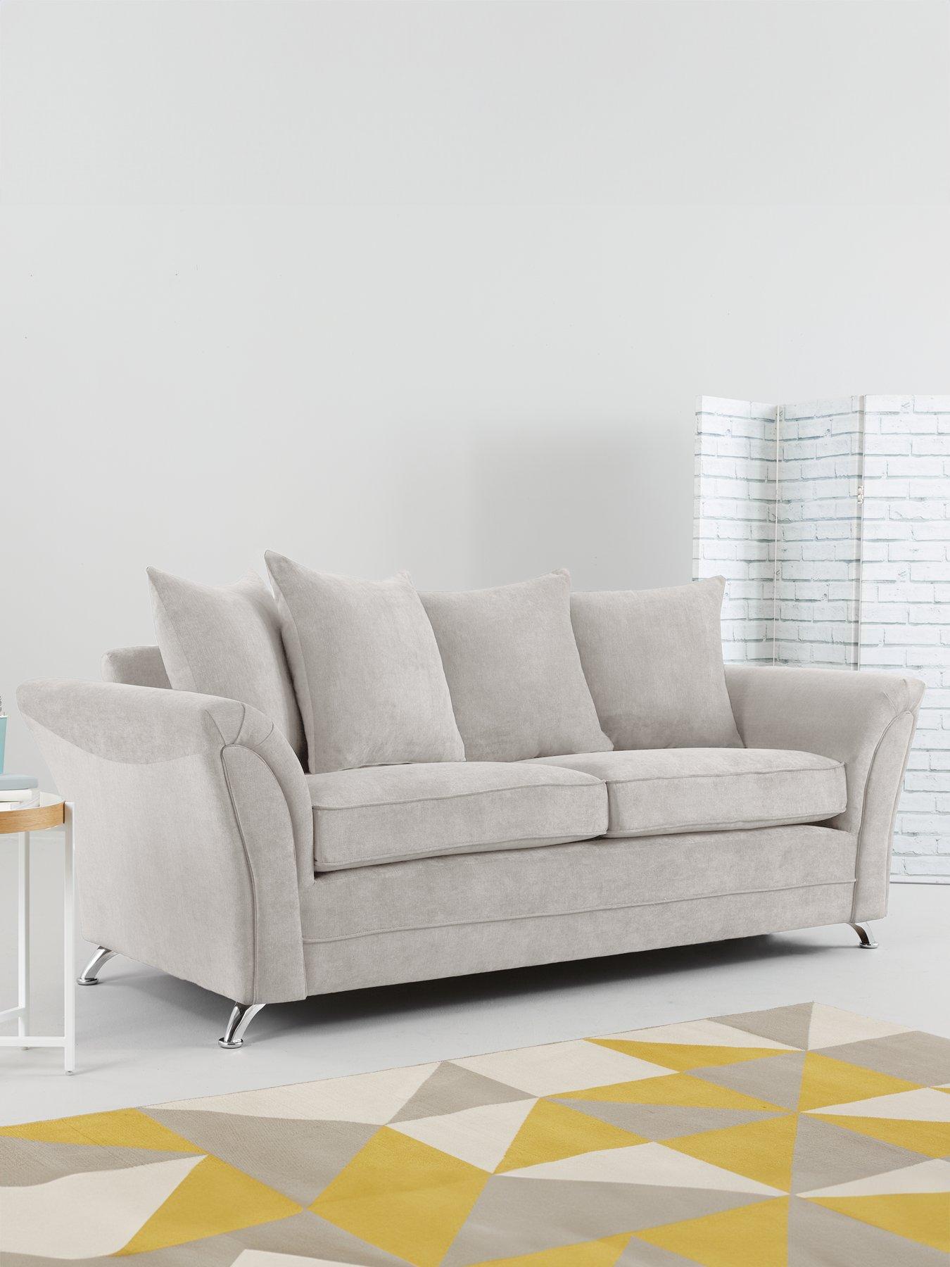 undefined Dury Fabric 3 Seater Scatter Back Sofa - FSC® Certified