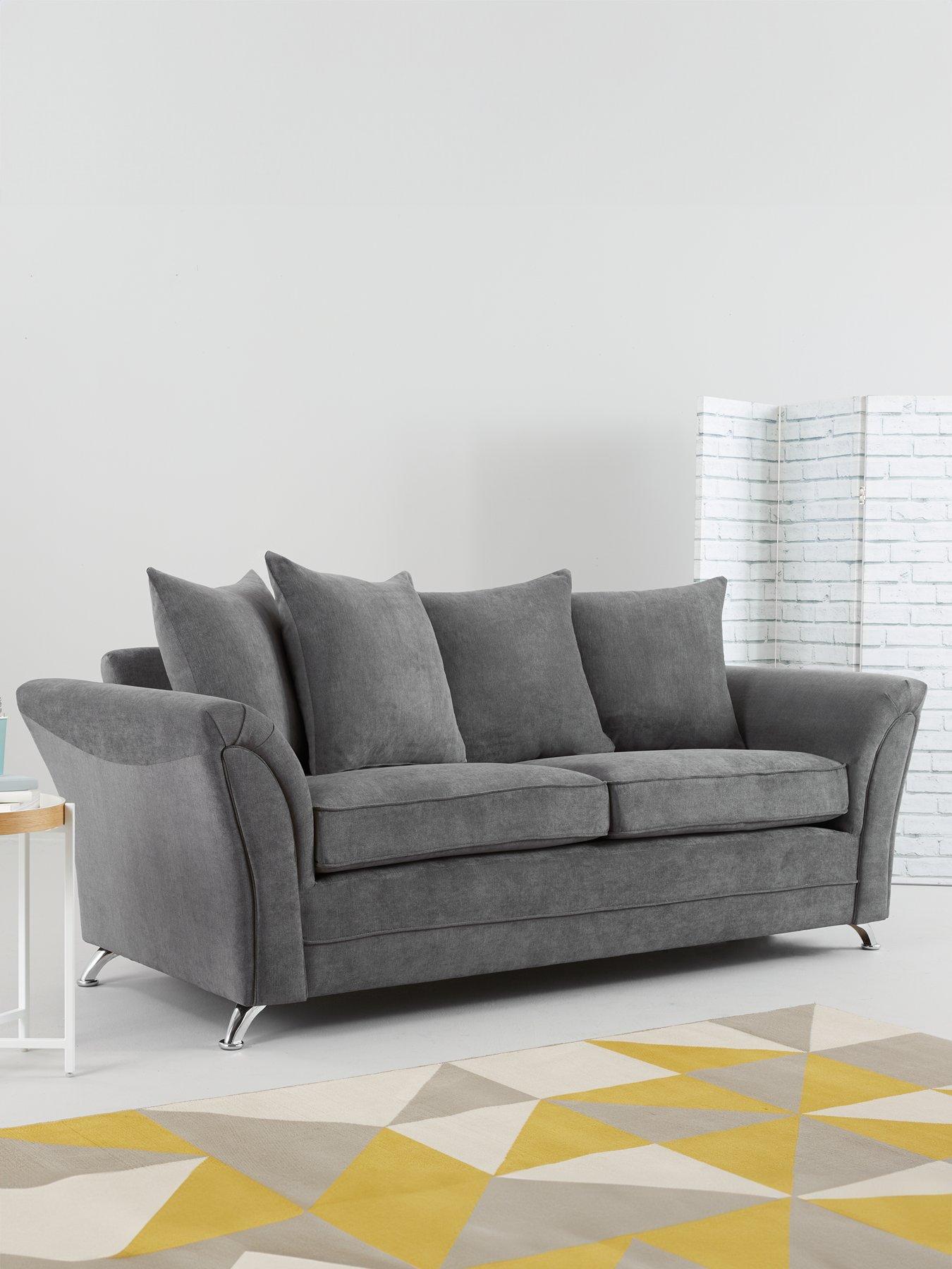 Image 1 of 5 of Very Home Dury Fabric 3 Seater Scatter Back Sofa&nbsp;- FSC&reg; Certified