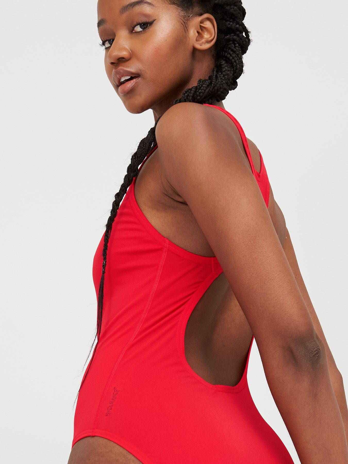 Image 3 of 4 of Speedo Endurance+ Medalist Swimsuit - Red