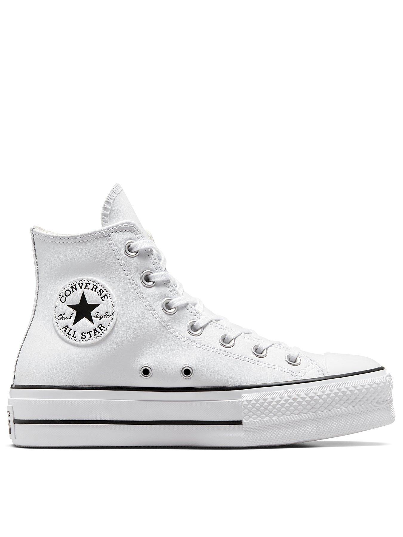 Leather converse high tops womens best sale