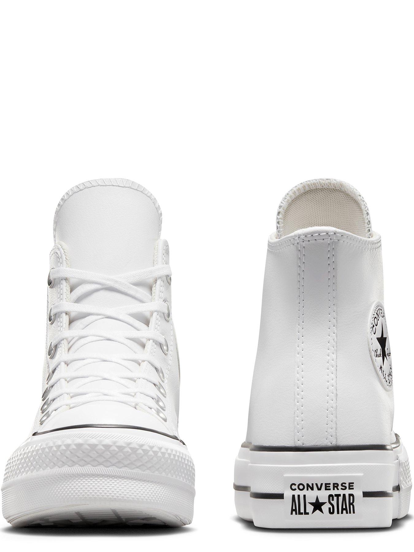 Chuck taylor platform hot sale white leather