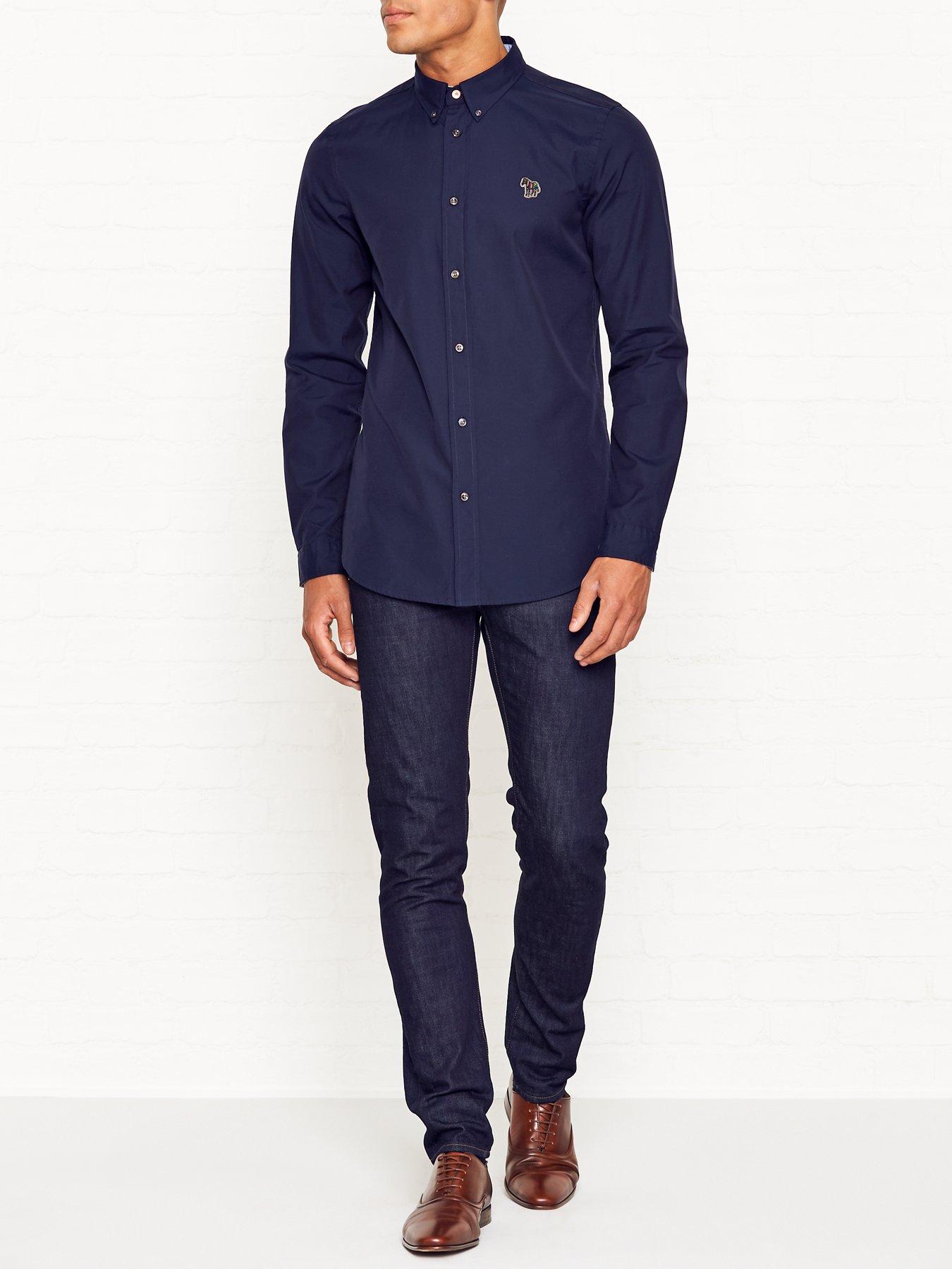 ps-paul-smith-ps-paul-smith-zebra-badge-long-sleeve-tailored-fit-shirt-navystillFront