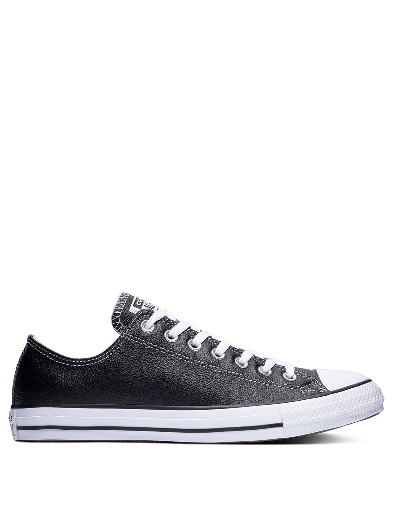 White all star leather ox outlet trainers