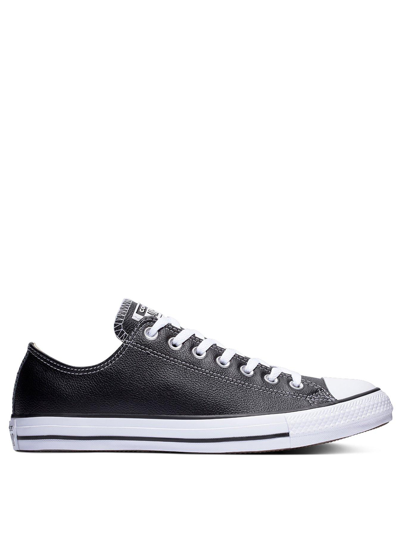 Image 1 of 6 of Converse Mens Leather Ox Trainers - Black