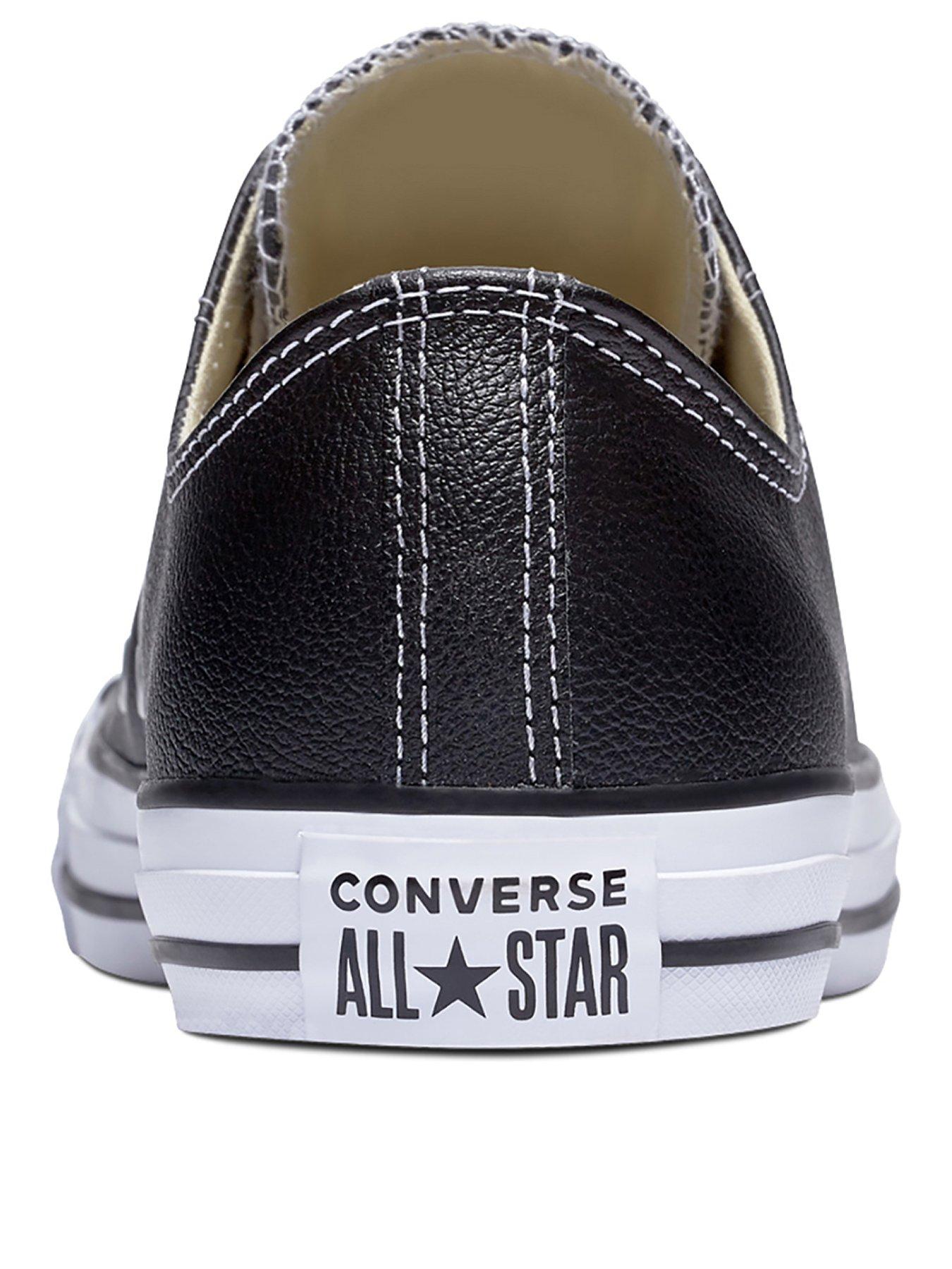 Image 2 of 6 of Converse Mens Leather Ox Trainers - Black