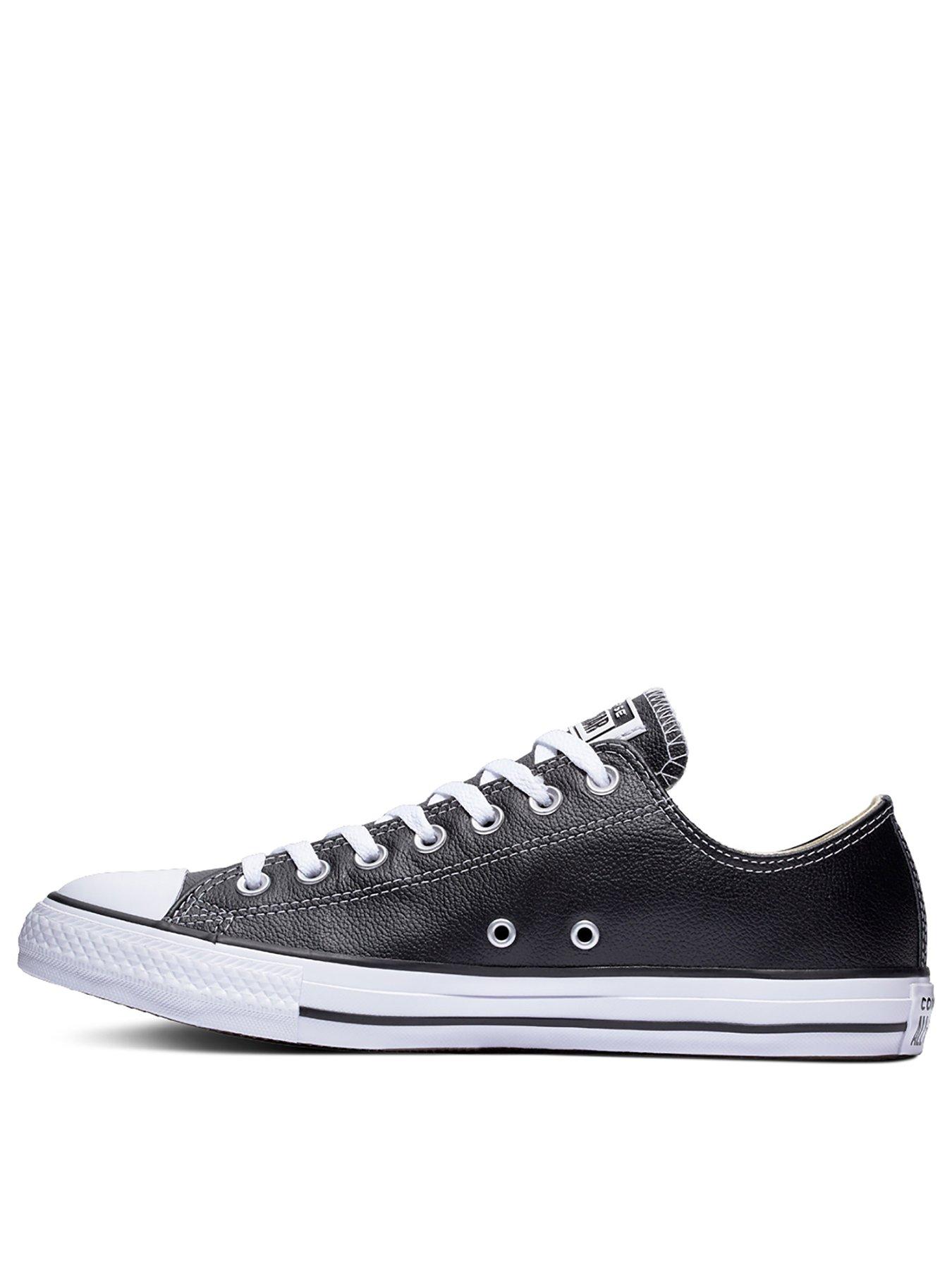 Image 3 of 6 of Converse Mens Leather Ox Trainers - Black