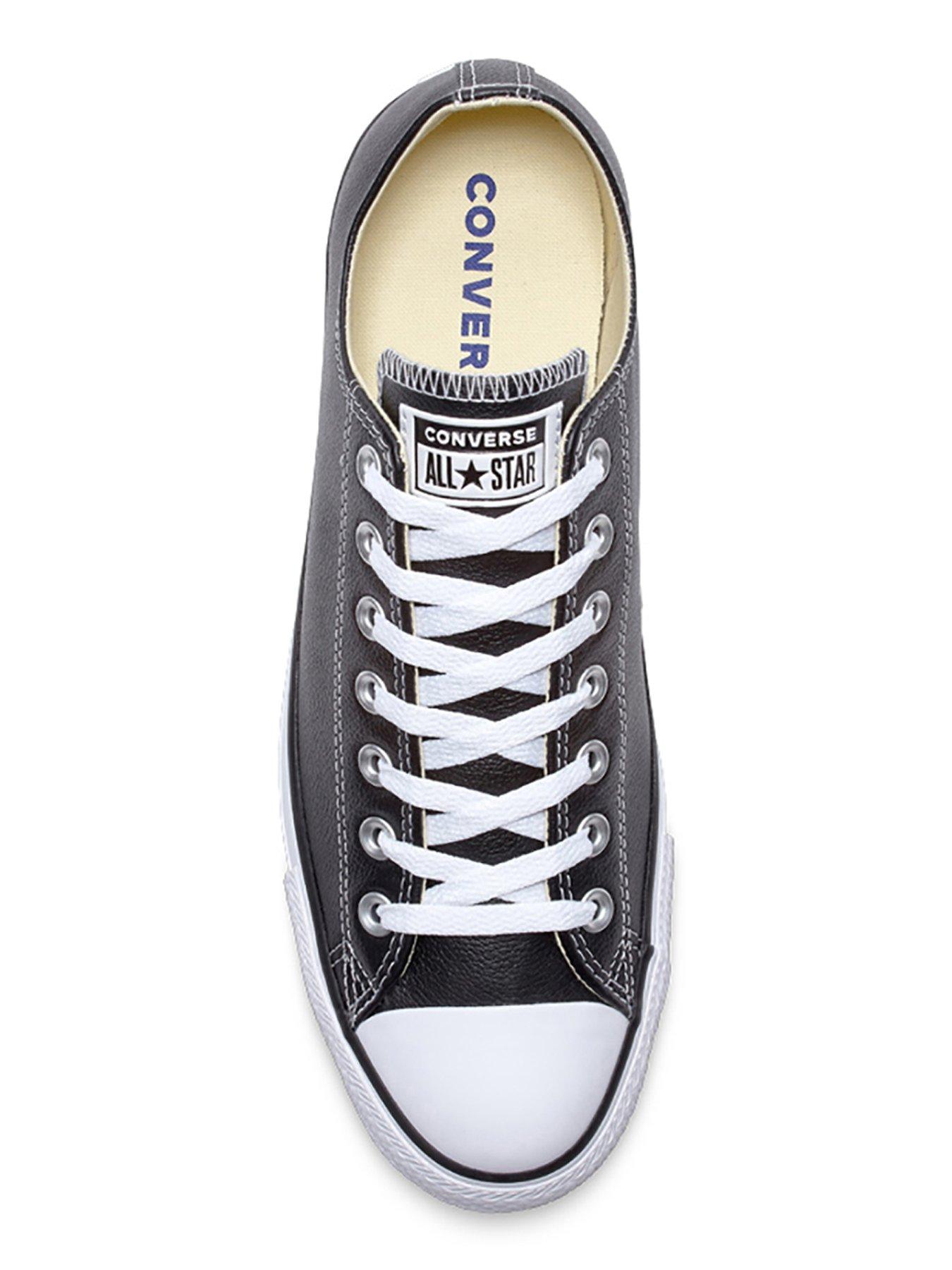Image 4 of 6 of Converse Mens Leather Ox Trainers - Black