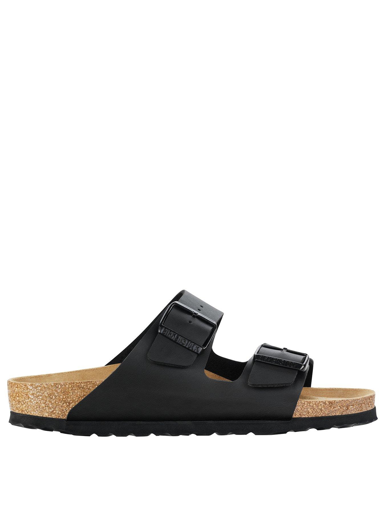 Image 3 of 4 of Birkenstock Womens Narrow Fit Two Strap Buckle Sandals - Black