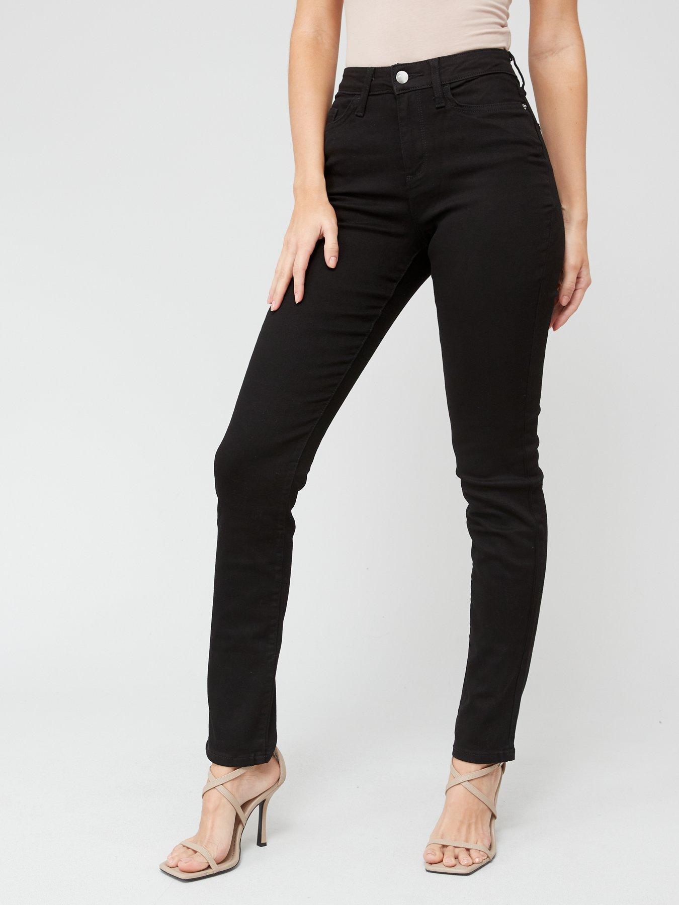 Image 1 of 5 of Everyday Short Isabelle High Rise Slim Leg Jean - Black