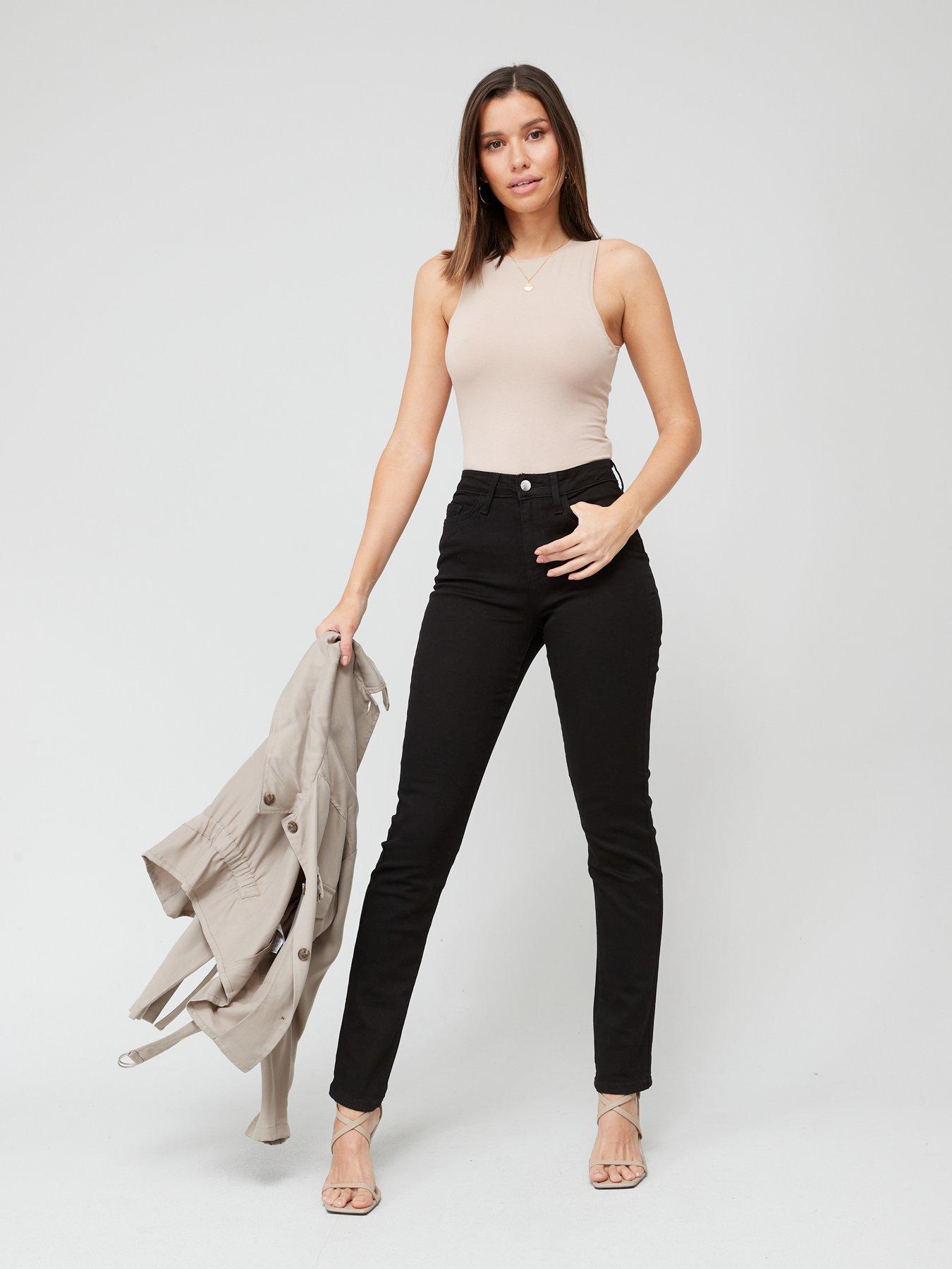 Image 3 of 5 of Everyday Short Isabelle High Rise Slim Leg Jean - Black