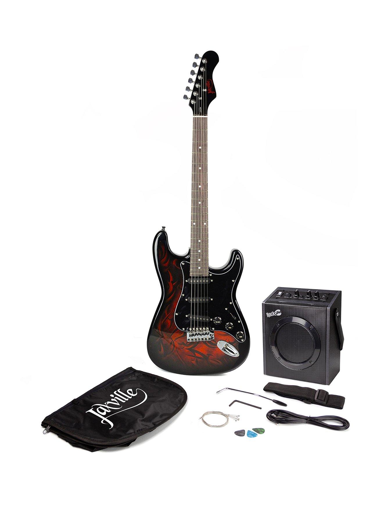 Image 1 of 5 of RockJam Jaxville Custom Design Electric Guitar Package - Demon