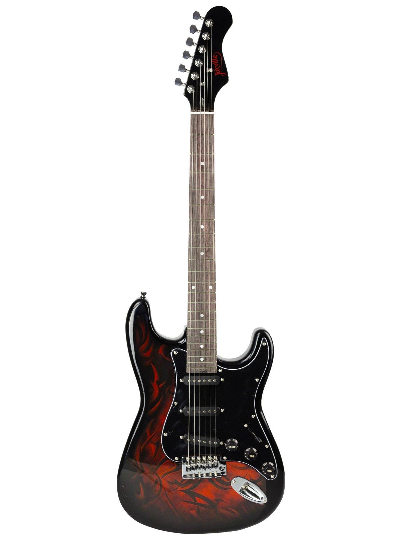 Image 2 of 5 of RockJam Jaxville Custom Design Electric Guitar Package - Demon