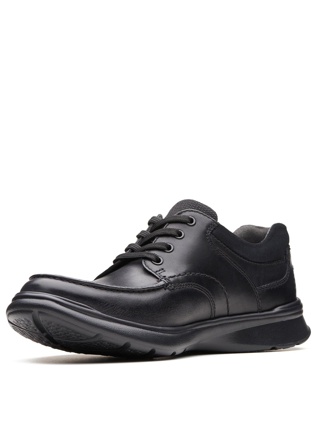 Image of Clarks Wide Fit Cotrell Edge Formal Lace Up Shoes - Black