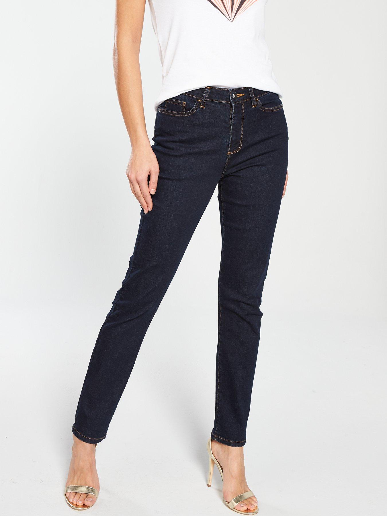 Image 1 of 4 of V by Very Isabelle High Rise Slim Leg Jean - Rinse Wash