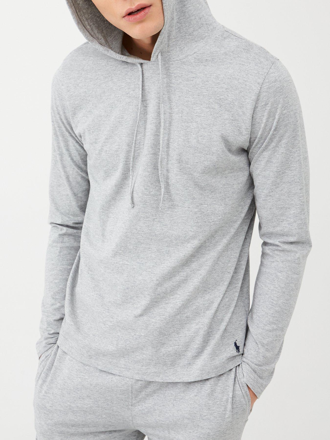 Polo Ralph Lauren Hooded Lounge Top - Grey Melange