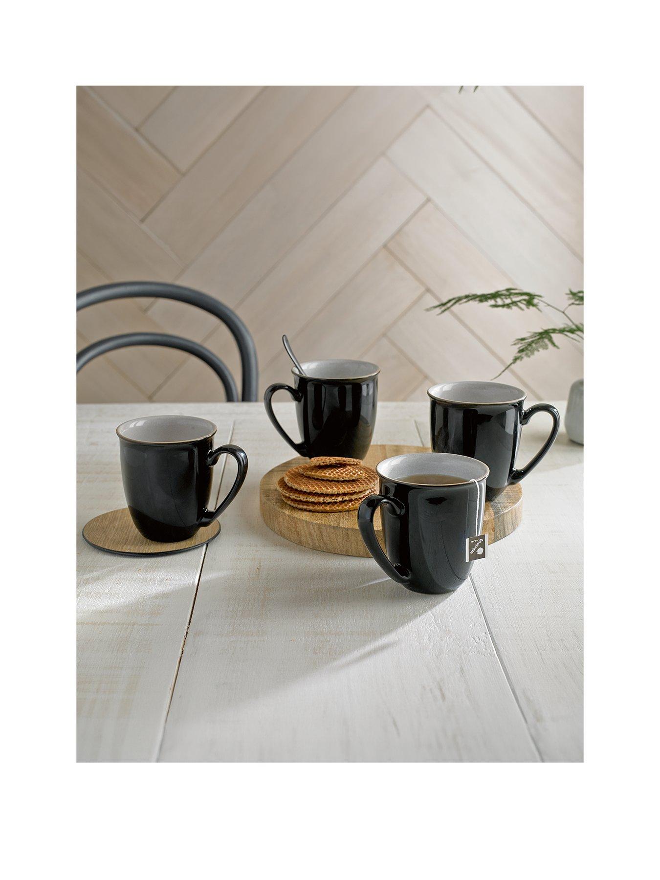 undefined Elements Set of 4 Coffee Mugs – Black