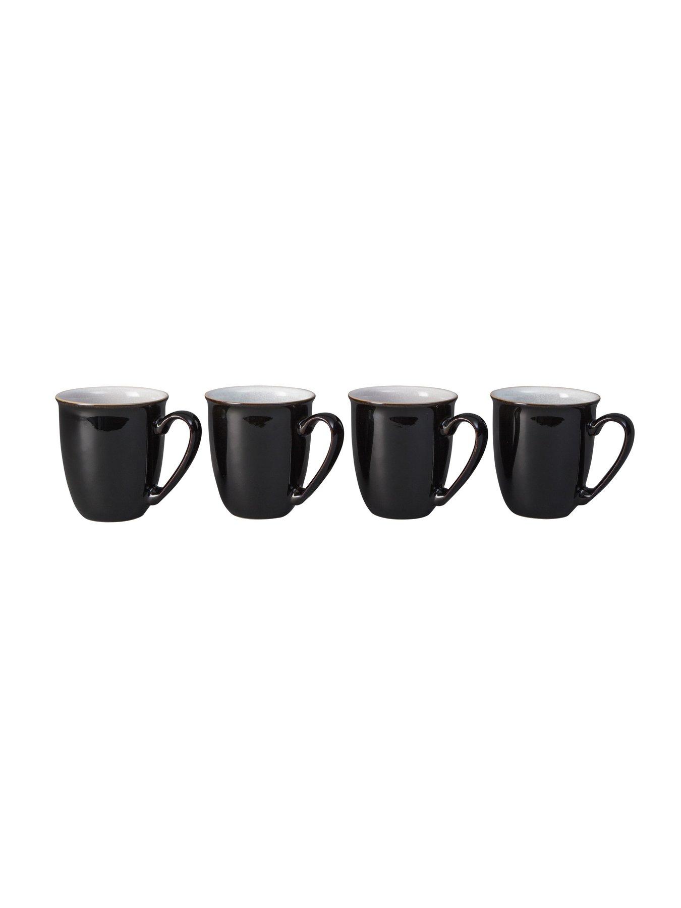 Image 4 of 5 of Denby Elements Set of 4 Coffee Mugs &ndash; Black