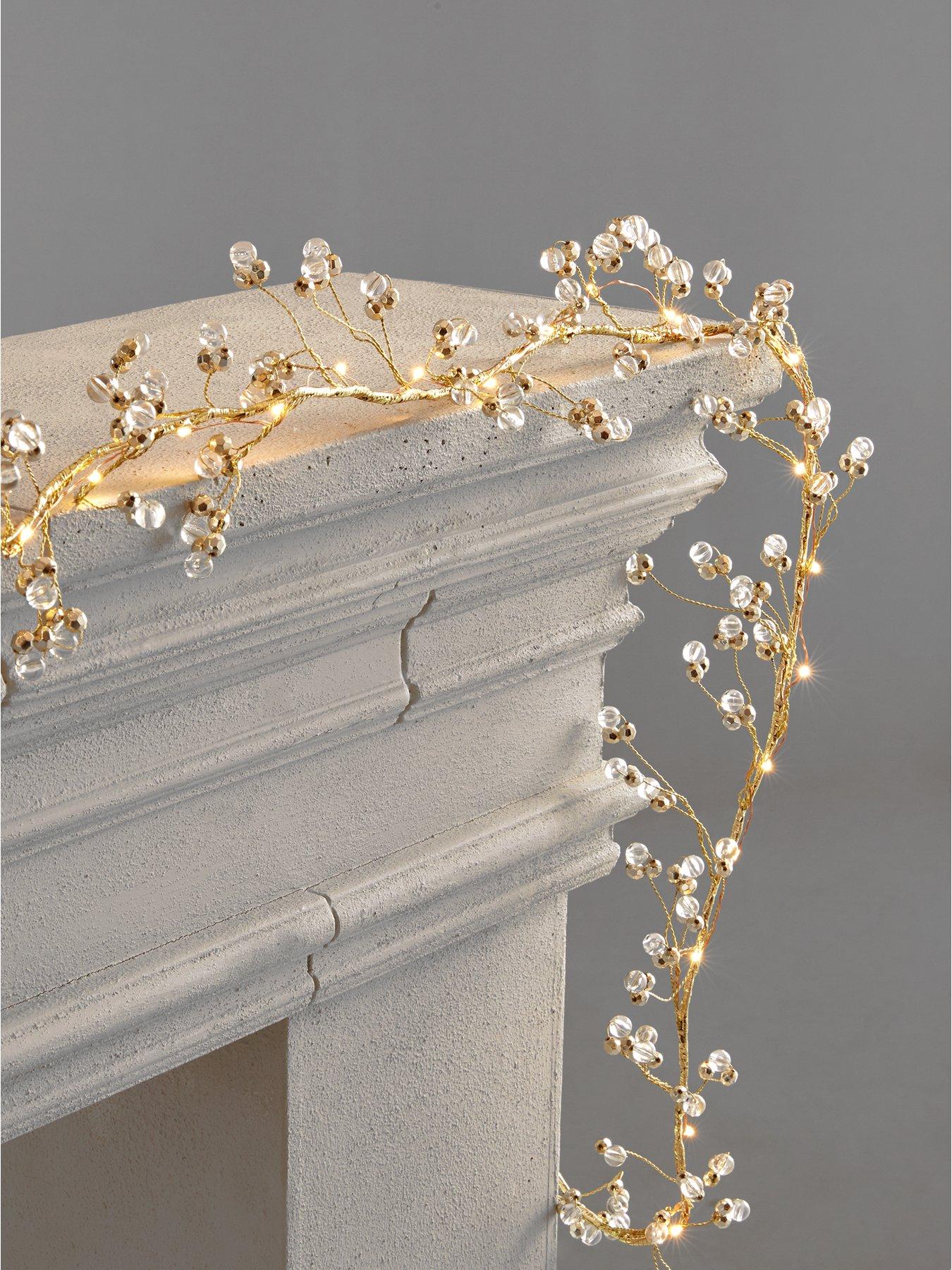 Image 1 of 5 of Very Home Pre-Lit Battery Operated Beaded Garland 180cm