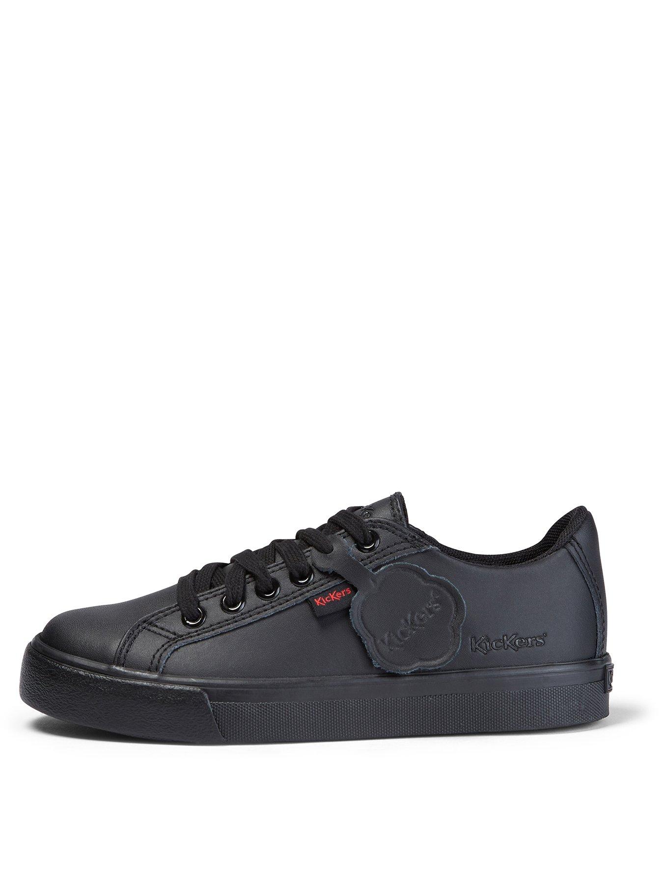 undefined Tovni Leather Lace School Shoes - Black