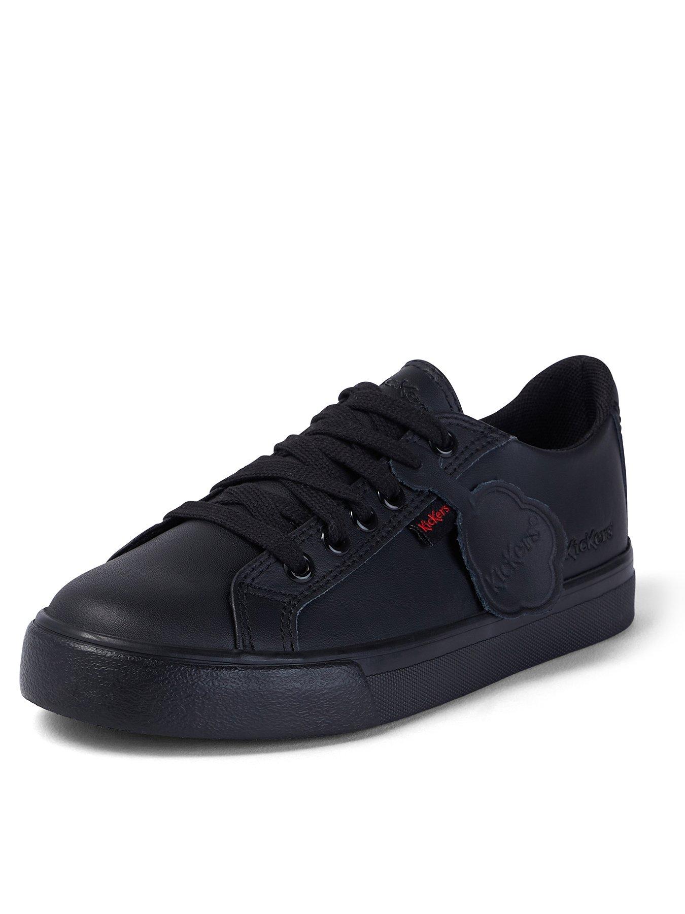 Image 3 of 8 of Kickers Tovni Leather Lace School Shoes&nbsp;- Black