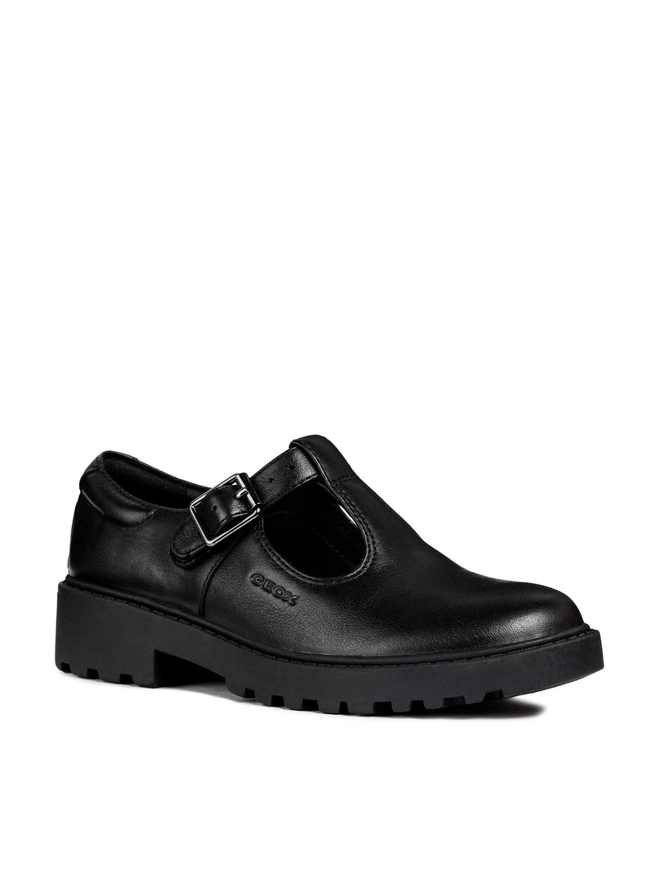 Image 1 of 5 of Geox Casey Leather T-bar School Shoes - Black